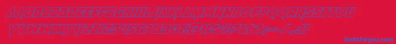 Pistoleeroutital2 Font – Blue Fonts on Red Background