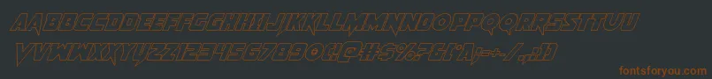 Pistoleeroutital2 Font – Brown Fonts on Black Background