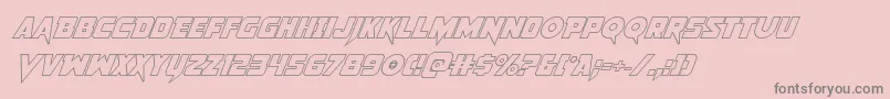 Pistoleeroutital2 Font – Gray Fonts on Pink Background