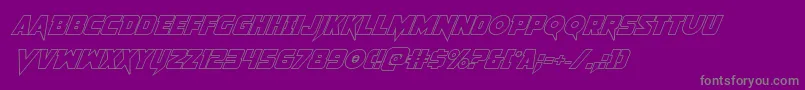 Pistoleeroutital2 Font – Gray Fonts on Purple Background