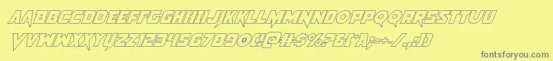Pistoleeroutital2 Font – Gray Fonts on Yellow Background