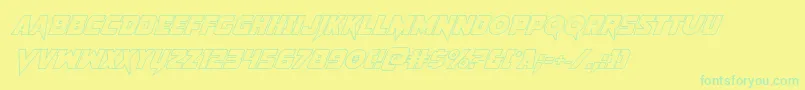 Pistoleeroutital2 Font – Green Fonts on Yellow Background