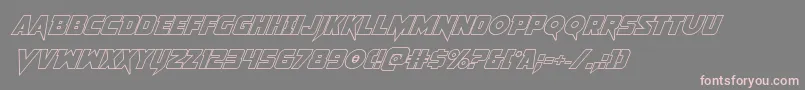 Pistoleeroutital2 Font – Pink Fonts on Gray Background