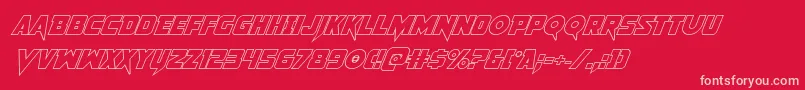 Pistoleeroutital2 Font – Pink Fonts on Red Background