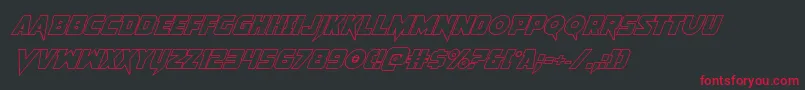 Pistoleeroutital2 Font – Red Fonts on Black Background