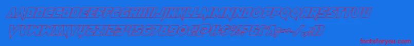 Pistoleeroutital2 Font – Red Fonts on Blue Background
