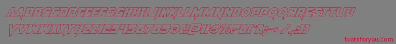 Pistoleeroutital2 Font – Red Fonts on Gray Background