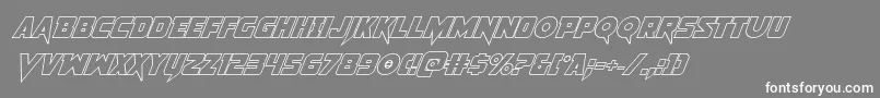 Pistoleeroutital2 Font – White Fonts on Gray Background