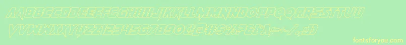 Pistoleeroutital2 Font – Yellow Fonts on Green Background