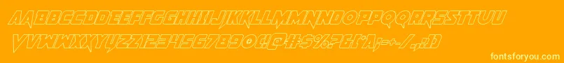 Pistoleeroutital2 Font – Yellow Fonts on Orange Background