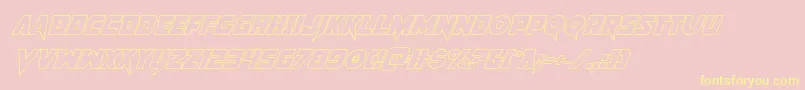 Pistoleeroutital2 Font – Yellow Fonts on Pink Background