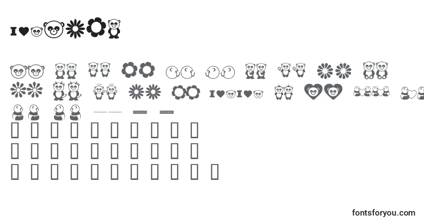 Schriftart Pandb – Alphabet, Zahlen, spezielle Symbole