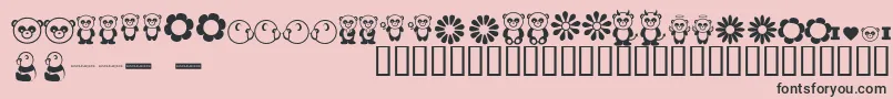 Pandb Font – Black Fonts on Pink Background