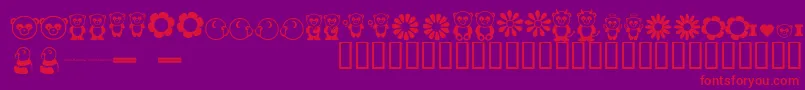 Pandb Font – Red Fonts on Purple Background