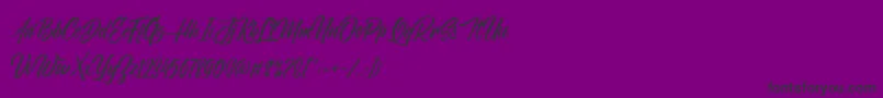 NovithaScriptDemo-Schriftart – Schwarze Schriften auf violettem Hintergrund