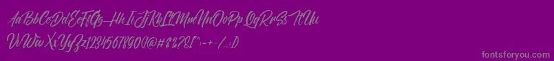 NovithaScriptDemo Font – Gray Fonts on Purple Background