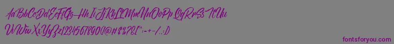 NovithaScriptDemo Font – Purple Fonts on Gray Background