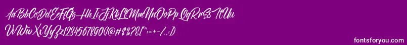 NovithaScriptDemo Font – White Fonts on Purple Background
