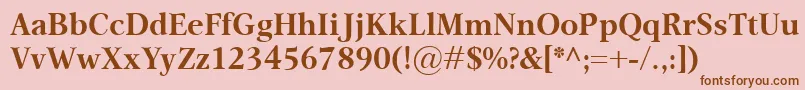 OmnibusBold Font – Brown Fonts on Pink Background