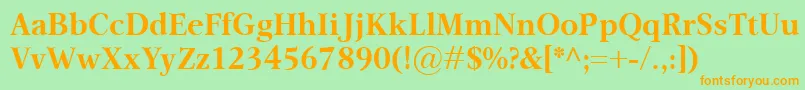 OmnibusBold Font – Orange Fonts on Green Background