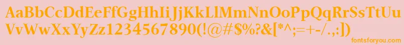 OmnibusBold Font – Orange Fonts on Pink Background