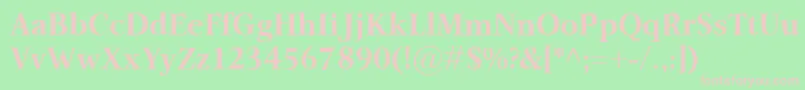 OmnibusBold Font – Pink Fonts on Green Background