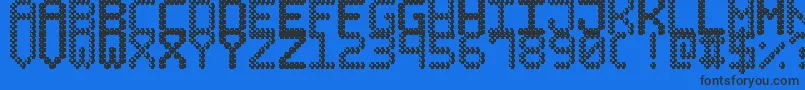 BubblePixel7Dark Font – Black Fonts on Blue Background