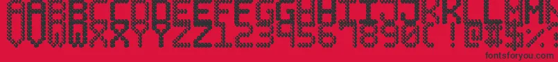 BubblePixel7Dark Font – Black Fonts on Red Background