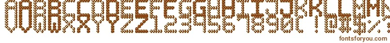 Шрифт BubblePixel7Dark – коричневые шрифты на белом фоне