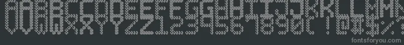 Шрифт BubblePixel7Dark – серые шрифты на чёрном фоне