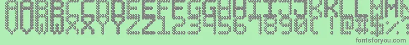 BubblePixel7Dark Font – Gray Fonts on Green Background