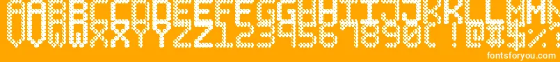 BubblePixel7Dark Font – White Fonts on Orange Background