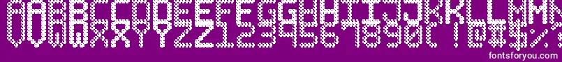 BubblePixel7Dark Font – White Fonts on Purple Background