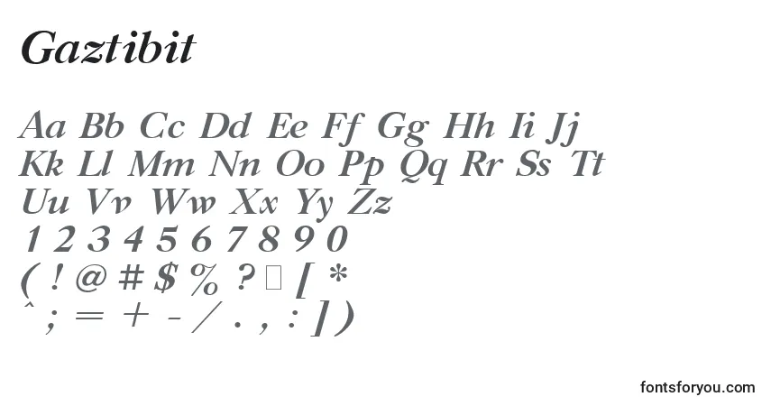 Gaztibit-fontti – aakkoset, numerot, erikoismerkit