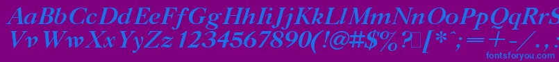 Gaztibit Font – Blue Fonts on Purple Background