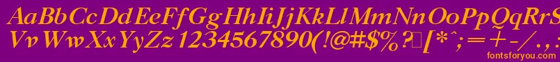 Gaztibit Font – Orange Fonts on Purple Background