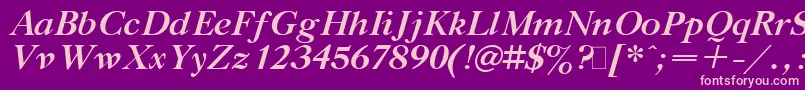 Gaztibit Font – Pink Fonts on Purple Background