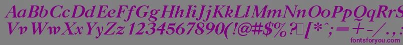 Gaztibit Font – Purple Fonts on Gray Background