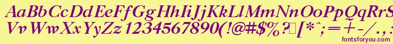 Gaztibit Font – Purple Fonts on Yellow Background