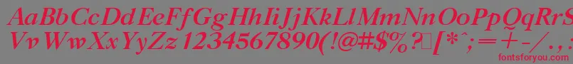 Gaztibit Font – Red Fonts on Gray Background