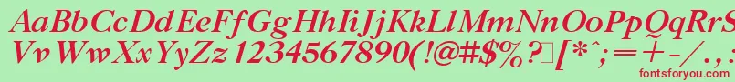 Gaztibit Font – Red Fonts on Green Background