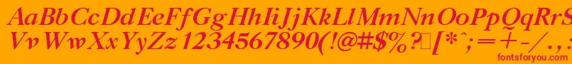 Gaztibit Font – Red Fonts on Orange Background