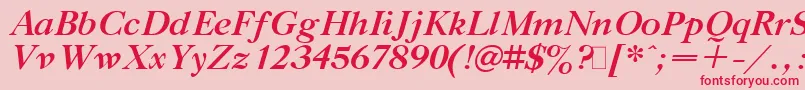Gaztibit Font – Red Fonts on Pink Background