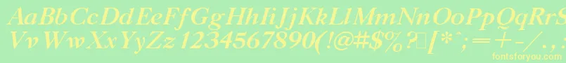 Gaztibit Font – Yellow Fonts on Green Background