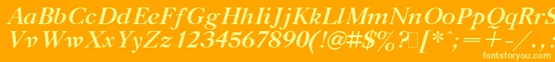 Gaztibit Font – Yellow Fonts on Orange Background