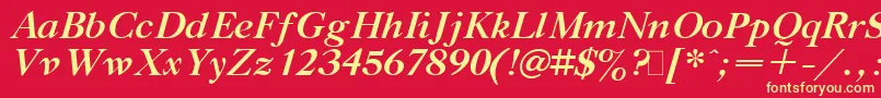 Gaztibit Font – Yellow Fonts on Red Background