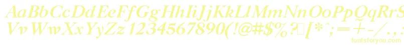 Шрифт Gaztibit – жёлтые шрифты