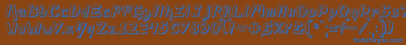 Шрифт Ampad3D – синие шрифты на коричневом фоне