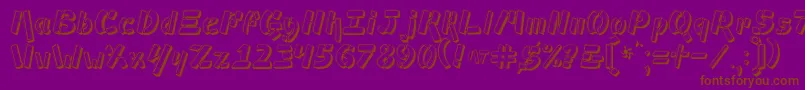 Ampad3D-Schriftart – Braune Schriften auf violettem Hintergrund