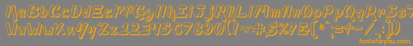 Ampad3D Font – Orange Fonts on Gray Background